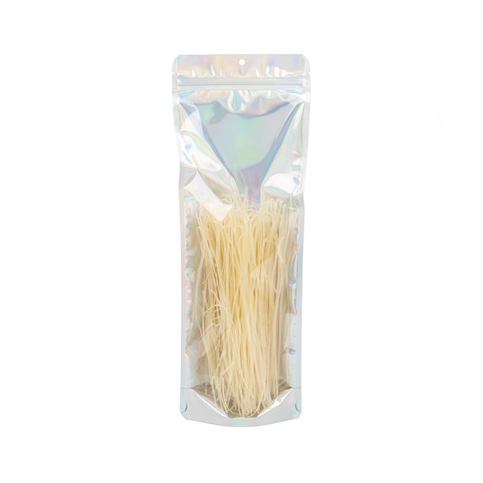 Stå upp påsar Transparent/Iridescent/Holographic 14x6x38,1cm Med hängande hål (25 st) [ZBGH2NC]