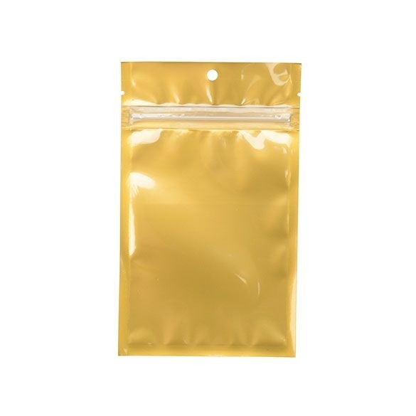 Blixtlåspåsar Transparent/Guld 9,2x12,7cm (100 st) [HZB4CG]