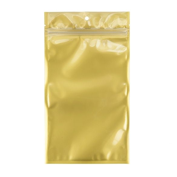 Blixtlåspåsar Transparent/Guld 12,7x20,8cm (100 st) [HZB6CG]