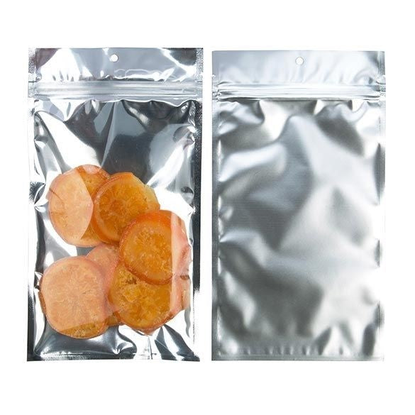 Blixtlåspåsar Transparent/Silver 12,7x20,8cm (100 st) [HZB6S]