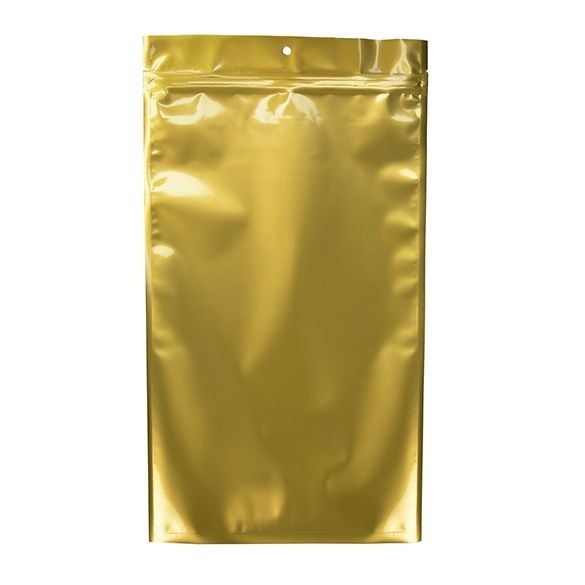 Blixtlåspåsar Transparent/Guld 17,8x30,5cm (100 st) [HZB8CG]