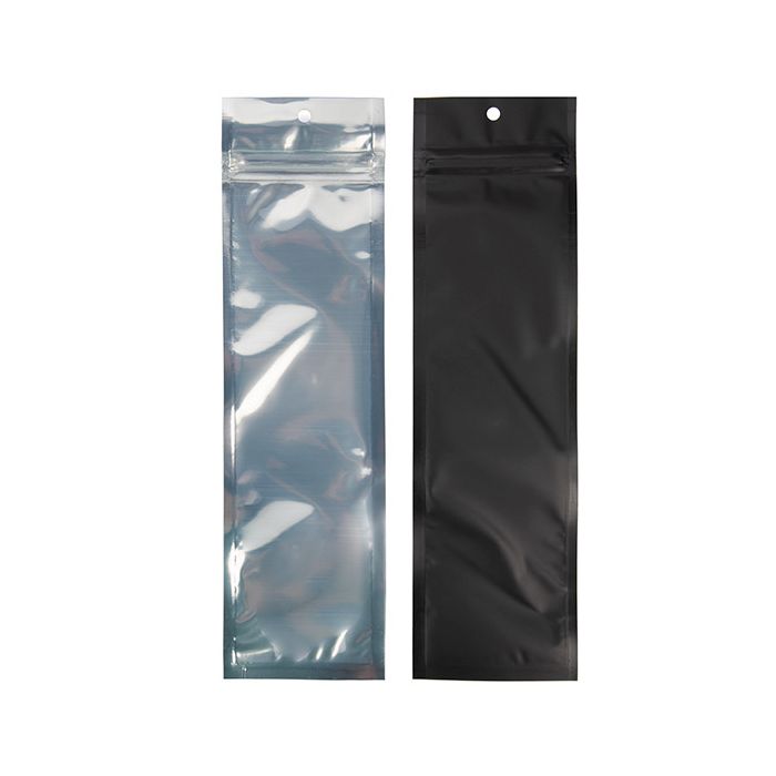 Grip Seal Bags Transparent/Matte Black 6,4x22,9 cm