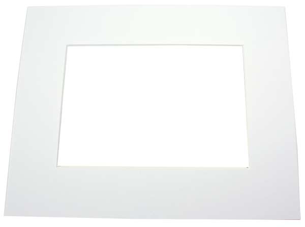 Mount Board bright White 19.1x29.2cm Window - Outer size 30.5x40.6cm Conservation Quality