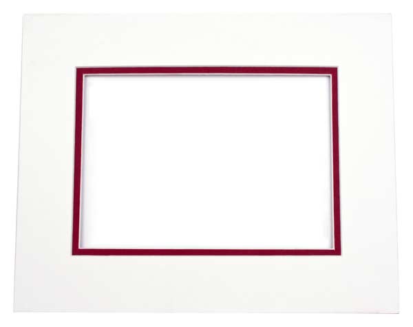 Mount Board Double thick Ivory/Terracotta 20.3x25.4cm with 11.8x16.8cm Window