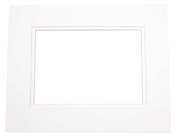 Mount Board Double thick White/White 30.5x40.6cm with 19.4x29.5cm Window