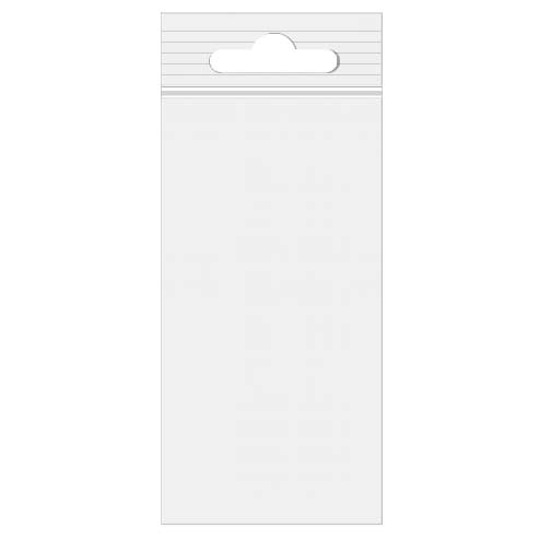 Grip Seal Bags with Euroslot 10x20.5 Crystal Clear PP 50 micron