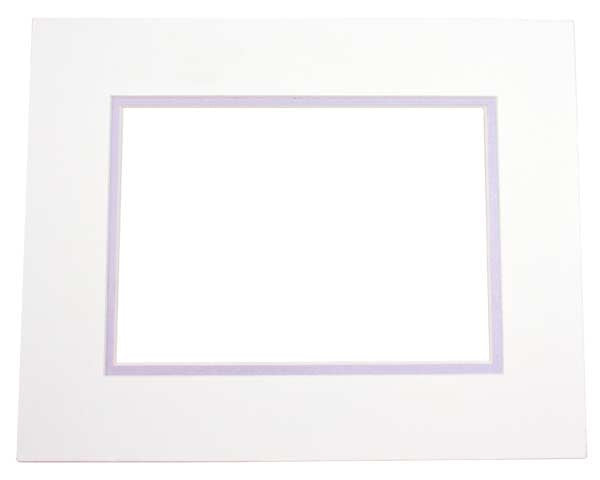 Passepartout Dubbel tjock Elfenben/Silver 27,9x35,6cm med 20,6x27cm Fönster (10 st) [MD20072]