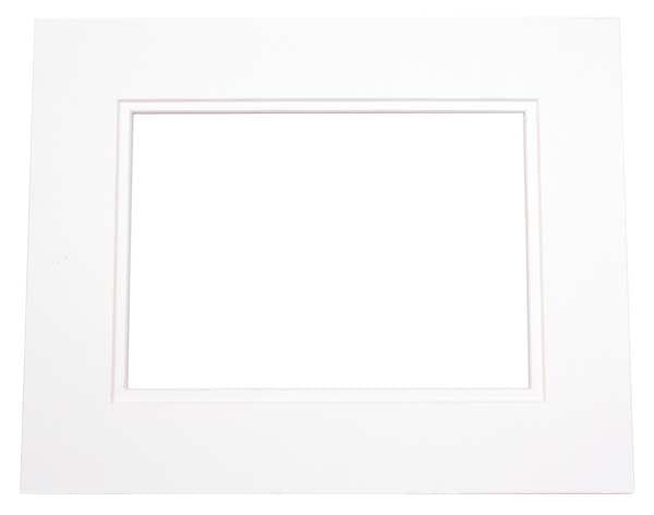 Passepartout Dubbel tjock Vit/Vit 50,8x61cm med 39,7x49,9cm Fönster (10 st) [MD20153]