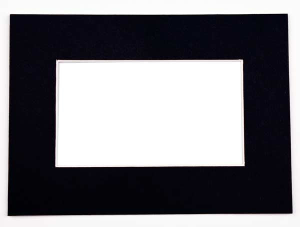 Passepartout Svart 32,1x47,3cm Fönster - Yttre storlek 45,7x61cm (10 st) [MS20100]