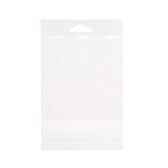 Cellofanpåsar med Eurohål 10,2x10,2cm Transparent med Tejpremsa (500 st) [J6]