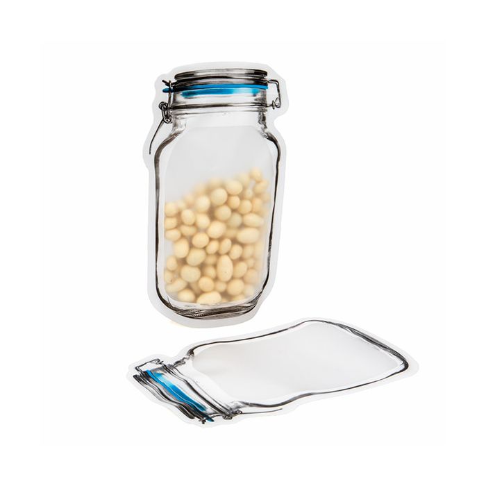 Stå upp påsar Clamp Lid Jar 14,9x6,7x24,3cm (25 st) [JARLG]