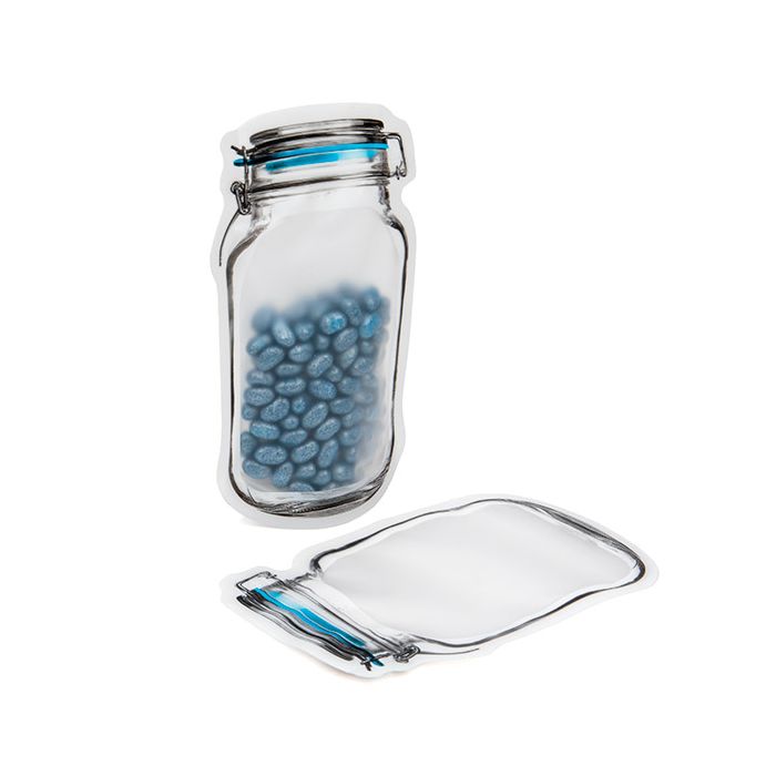 Stå upp påsar Clamp Lid Jar 11,9x5,7x19,7cm (25 st) [JARMD]