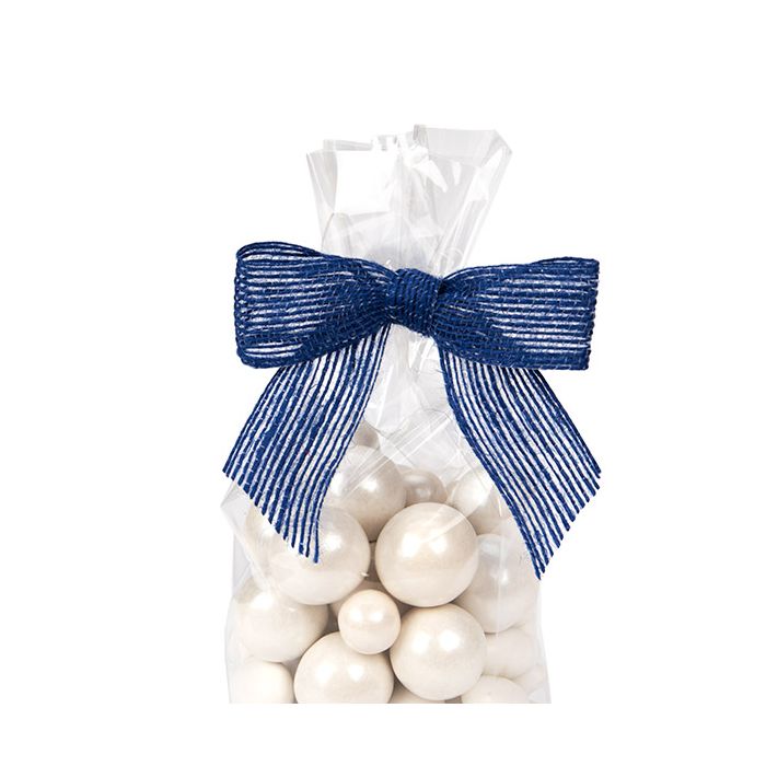 Bågar förbundna blå jute 8,9 cm (25 st) [JBOWB]