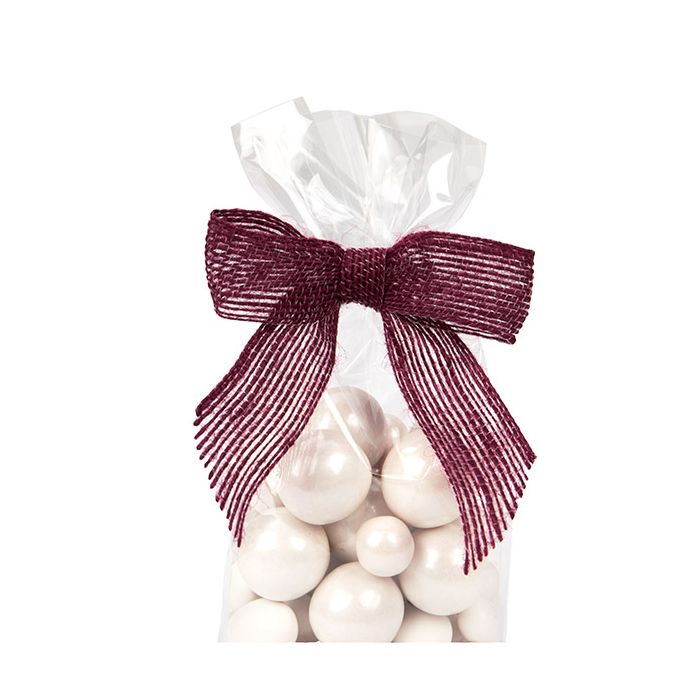 Bågar förbundna röd jute 8,9 cm (25 st) [JBOWR]