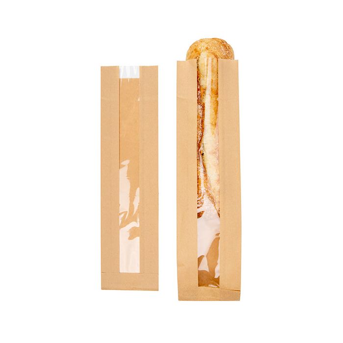 Kraftpåsar 8,9x5,1x35,6 cm med sidofals (100 st) [KBB1]