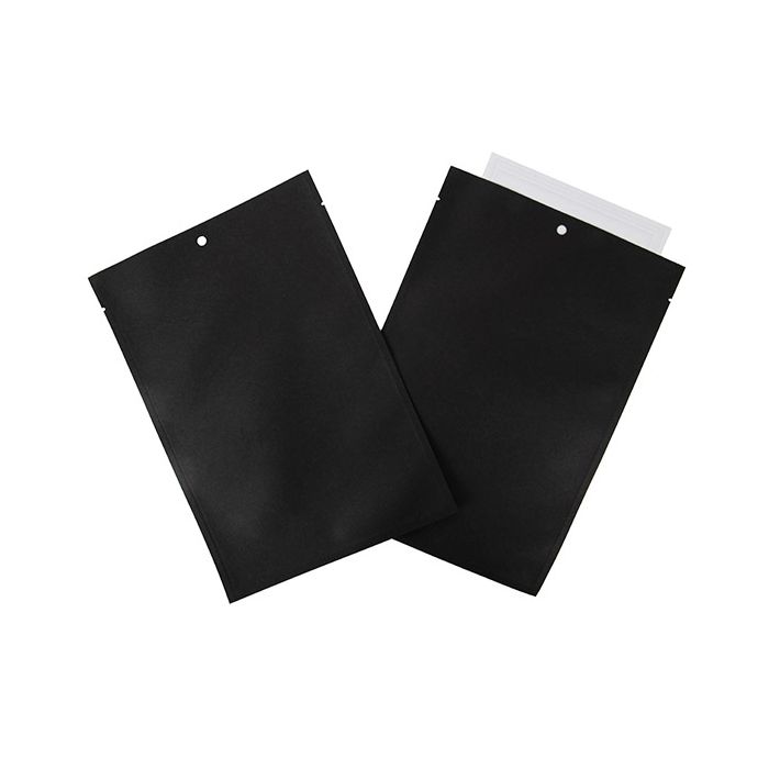 Kraftpåsar svarta ekofiendly 15,2x22,9 cm förslutningsbara (100 st) [KHS69BK]