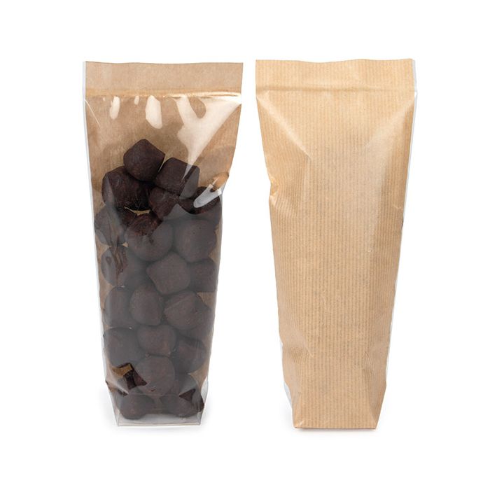 Kraft Blockbottnar med pappersinsats 5,1x4,4x21,6 cm (100 st) [FGKB20]