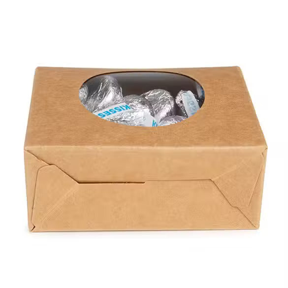 Papperslådor med runt fönster 8,9x3,8x10,2 cm (25 St) [FS340]