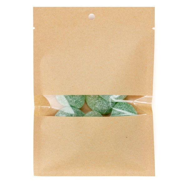 Kraftpåsar Komposterbar 10,2x15,2cm med Fönster och förseglingsbart (100 st) [KHS46W]
