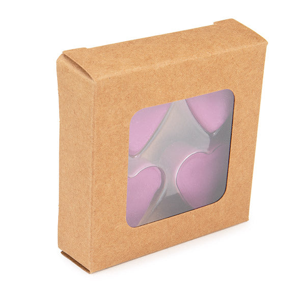 Kraft Artisan Candy Box Set, Heart Insert 7x2.1x6.8 cm (25 pieces) [CNDYH277]