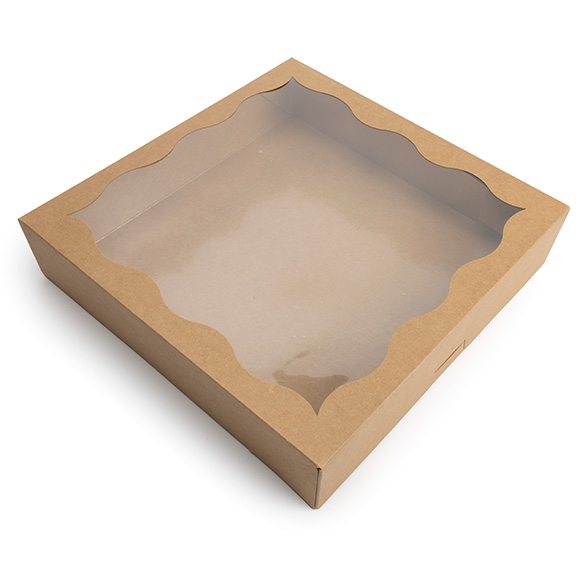 Kraftlådor med Vågigt Fönster 30,5x6,4x30,5cm (25 st) [WKRG122]