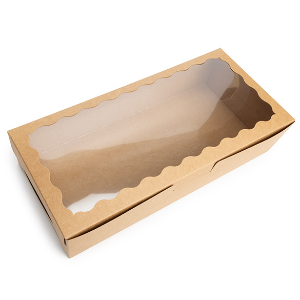 Kraftlådor med Vågigt Fönster 30x6,5x14cm (25 st) [WKRG125]