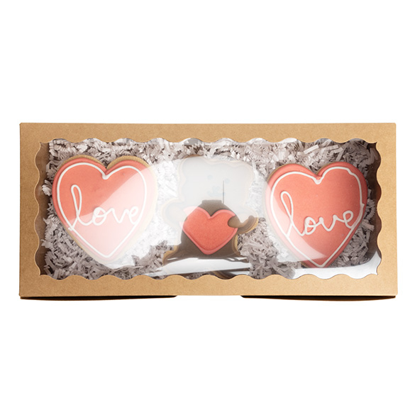 Kraftlådor med Vågigt Fönster 30x6,5x14cm (25 st) [WKRG125]