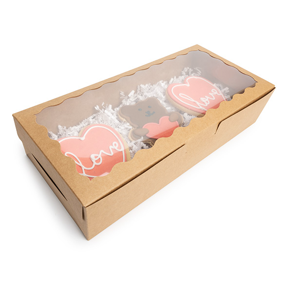 Kraftlådor med Vågigt Fönster 30x6,5x14cm (25 st) [WKRG125]