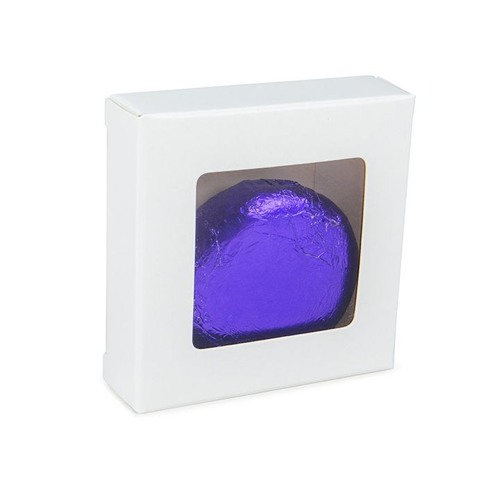 Vit presentförpackning es Window Box med fästa fönster 7x2,1x6,8 cm (25 st) [WKRGW319]