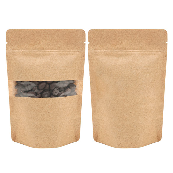 Stå upp påsar Kraft 10x6x15cm | 57 gram (100 st) [ZBGW2K]