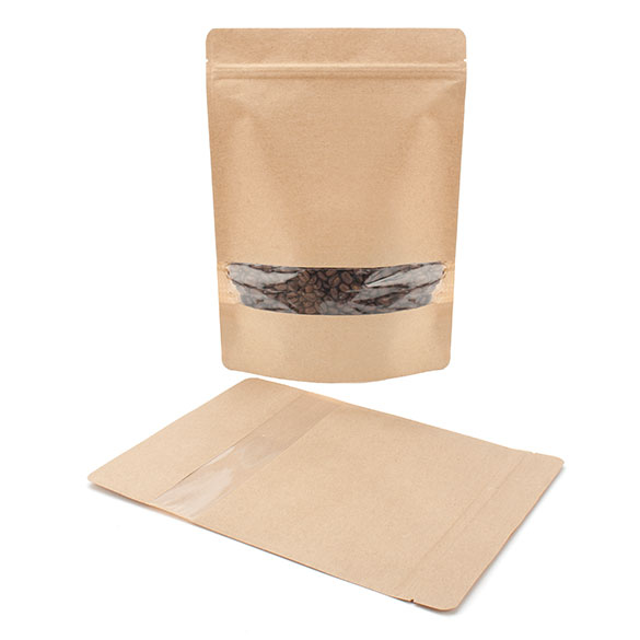 Stå upp påsar Kraft 21x9x29cm | 510 gram (100 st) [ZBGW5K]