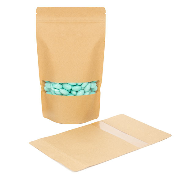 Stå upp påsar Kraft 17x9x28,5cm | 340 gram (100 st) [ZBGW4K]