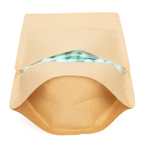 Stå upp påsar Kraft 17x9x28,5cm | 340 gram (100 st) [ZBGW4K]