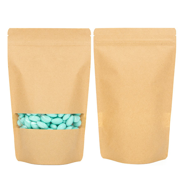 Stå upp påsar Kraft 17x9x28,5cm | 340 gram (100 st) [ZBGW4K]