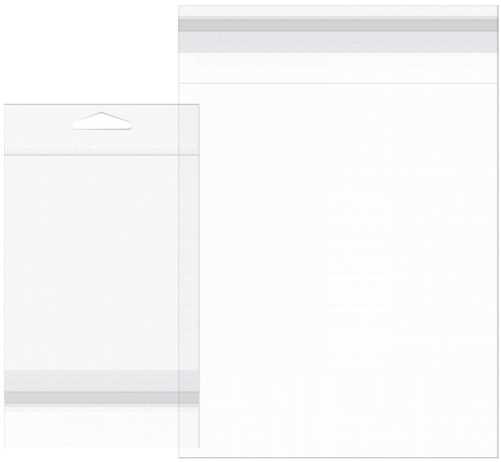 Plastpåsar 23,5x15,9cm laminerade och Transparent med Tejpremsa (100 st) [LB69]