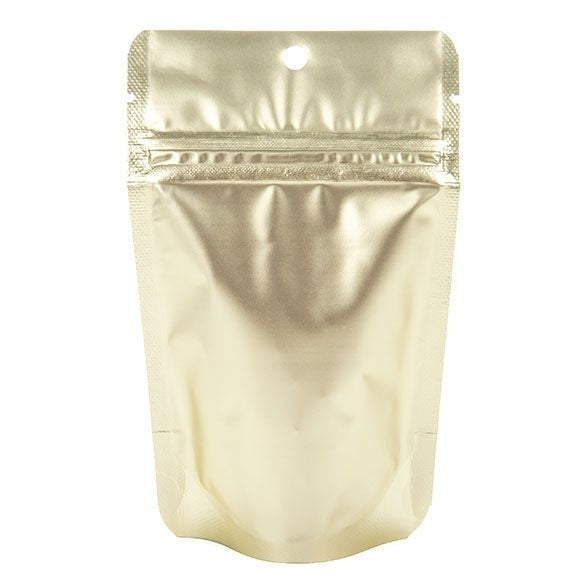 Stå upp påsar Matt Guld 7,9x5,1x13cm med häng hål | 28 gram (100 st) [ZBGM1MG]