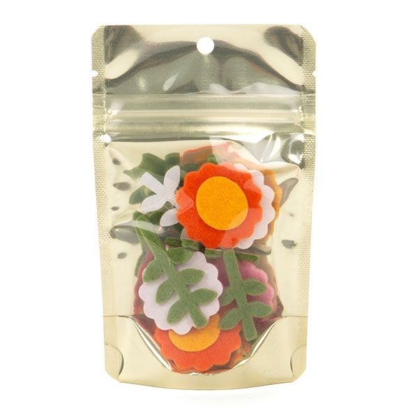 Stå upp påsar Transparent/Mat Guld 7,9x5,1x13cm | 28 gram (100 st) [ZBGMG1]