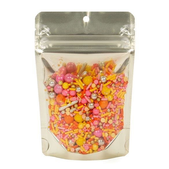 Stå upp påsar Transparent/Mat Guld 10,2x6x15,2cm | 57 gram (100 st) [ZBGMG2]