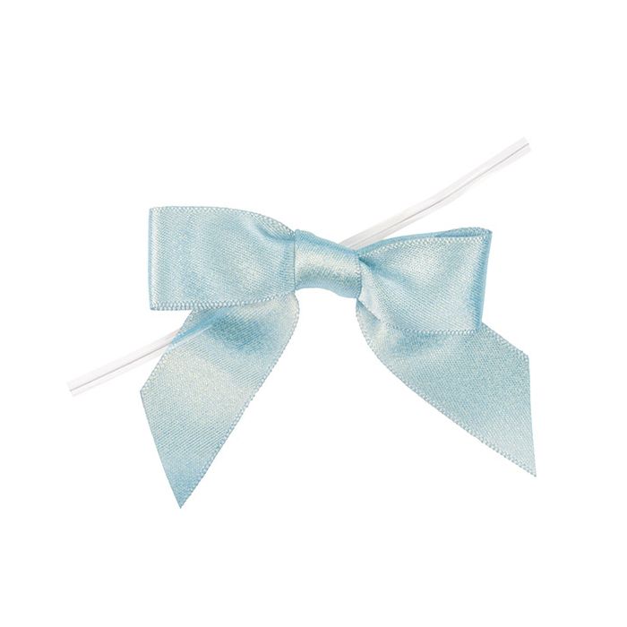 Bows Pre-tied Metallic Ocean Blue 8,9 cm