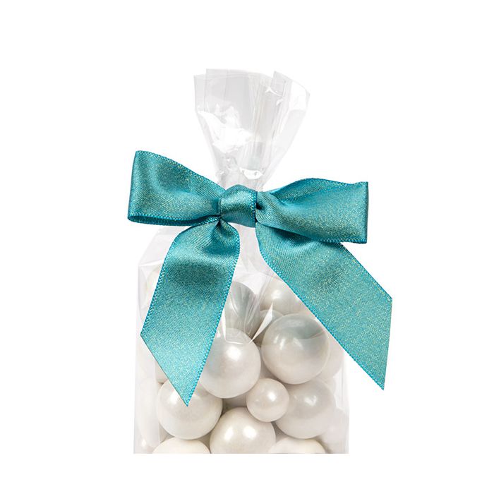 Bågar förbundna Metallic Teal 8,9 cm (25 st) [MBOWTL]