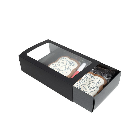 Tvådelade Papperslådor Svart 21x12,7x5,7cm (25 st) [MBS10B]