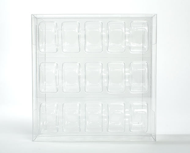 Plastlådor 19,5x5,1x19,1cm Kristallklart (25 st) [FPB258]