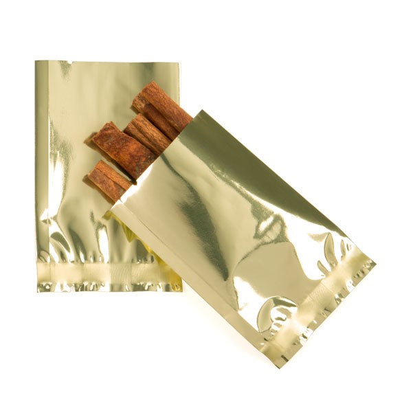 Plastpåsar Guld 5x7,5cm Metalliserad och förseglingsbart (100 st) [SMB23SG]