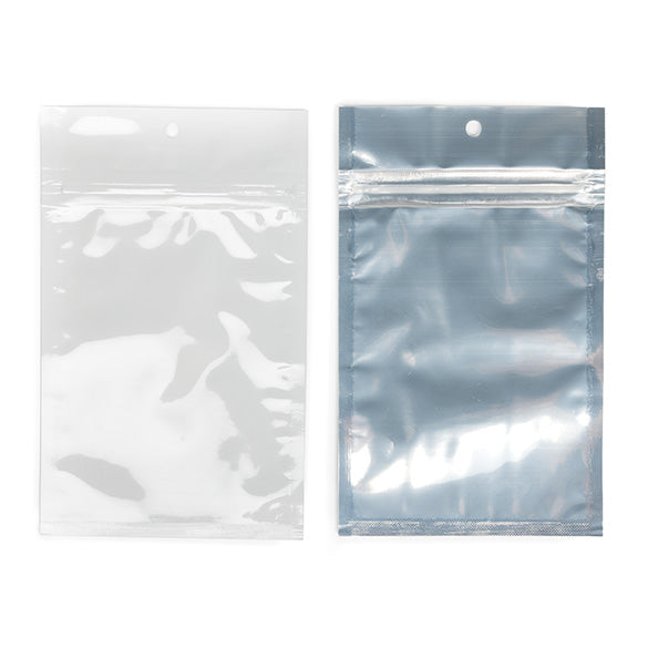 Blixtlåspåsar Transparent/Vit 9x12,5cm (100 st) [HZBB4CW]
