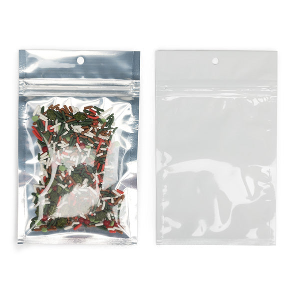Blixtlåspåsar Transparent/Vit 9x12,5cm (100 st) [HZBB4CW]