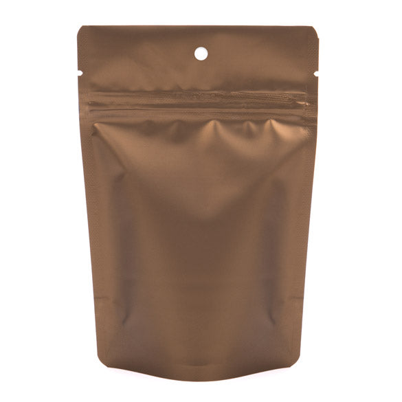 Stå upp påsar Brons W/Hanghole 10,2x6x15,2 cm (100 st) [ZBGM2BZH]
