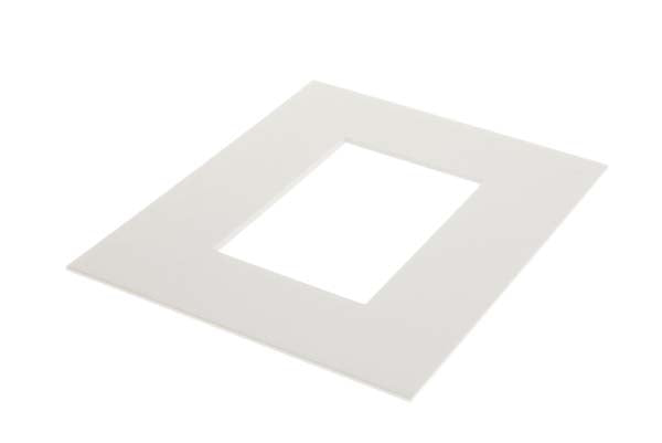 Passepartout Dubbel tjock Vit 27,9x35,6cm med 11,4x16,5cm Fönster (25 st) [MS31003]