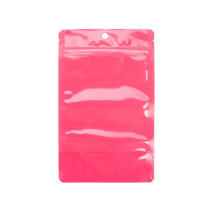 Stå upp påsar Neon Pink 13x7.9x20.6 cm med hängande hål (100 st) [ZBGN3PK]