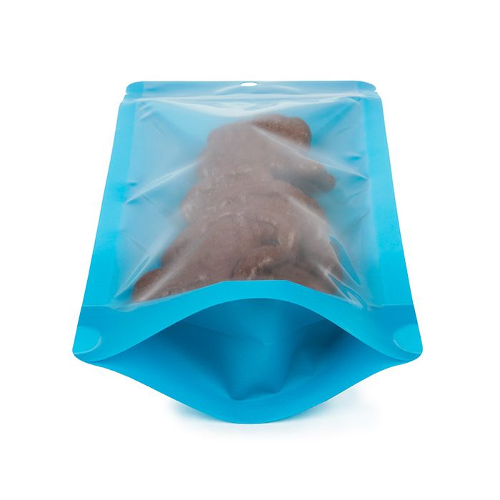 Stå upp påsar Neon Blå 10.8x6x23.8 cm med hängande hål (100 st) [ZBGN1NBL]