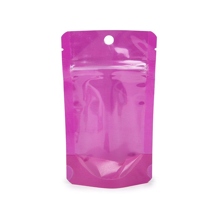 Stå upp påsar Neon Purple 7.9x5.1x13 cm med hängande hål (100 st) [ZBGN1PR]